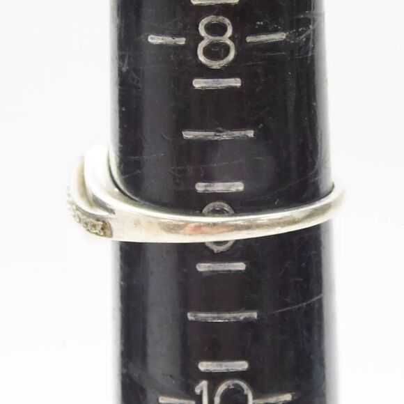 Contemporary Sterling Silver Diamond Accent Ribbon Jewelry 12.7g - Picture 2 of 5